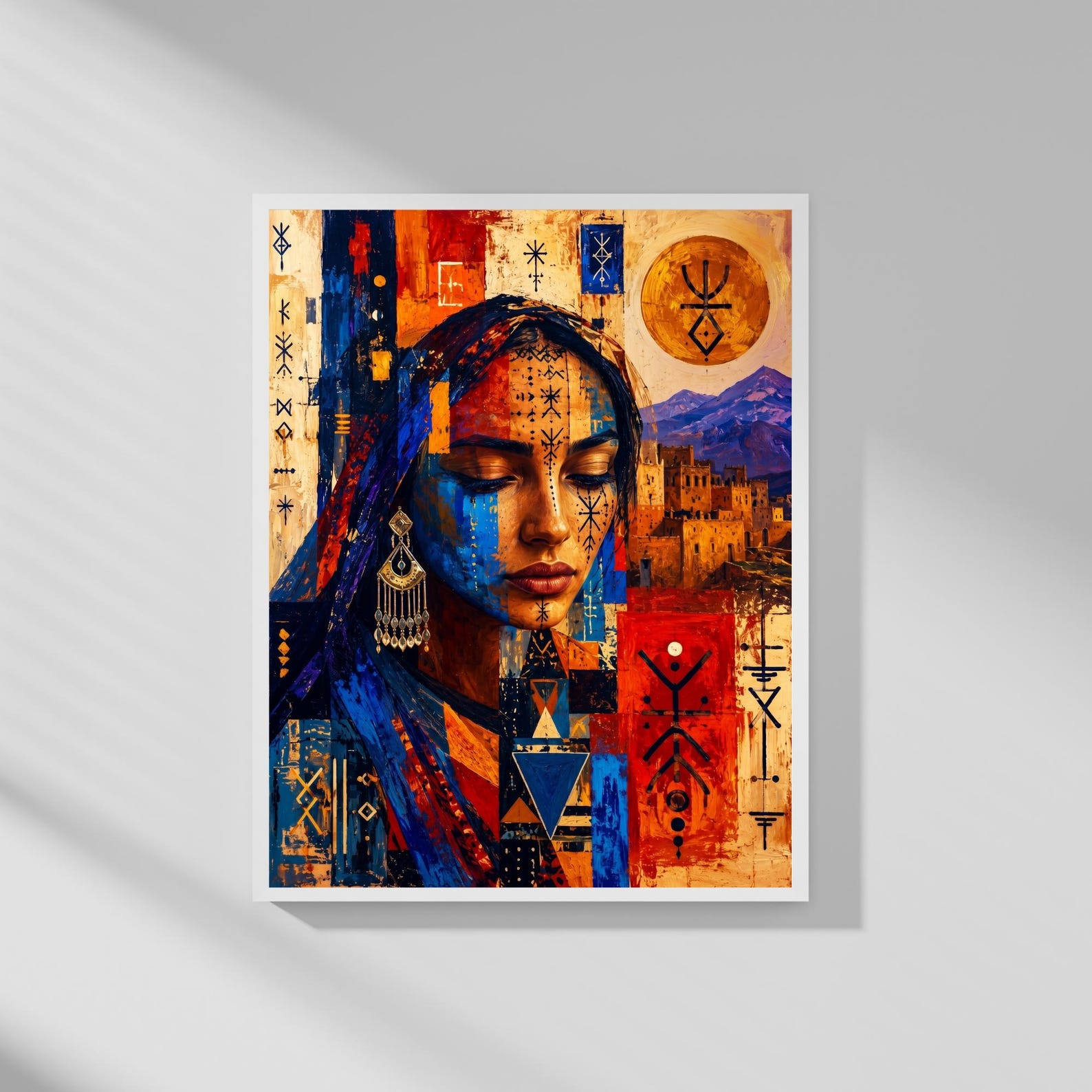 Amazigh Berber Yaz Printable Portrait Print Wall Art