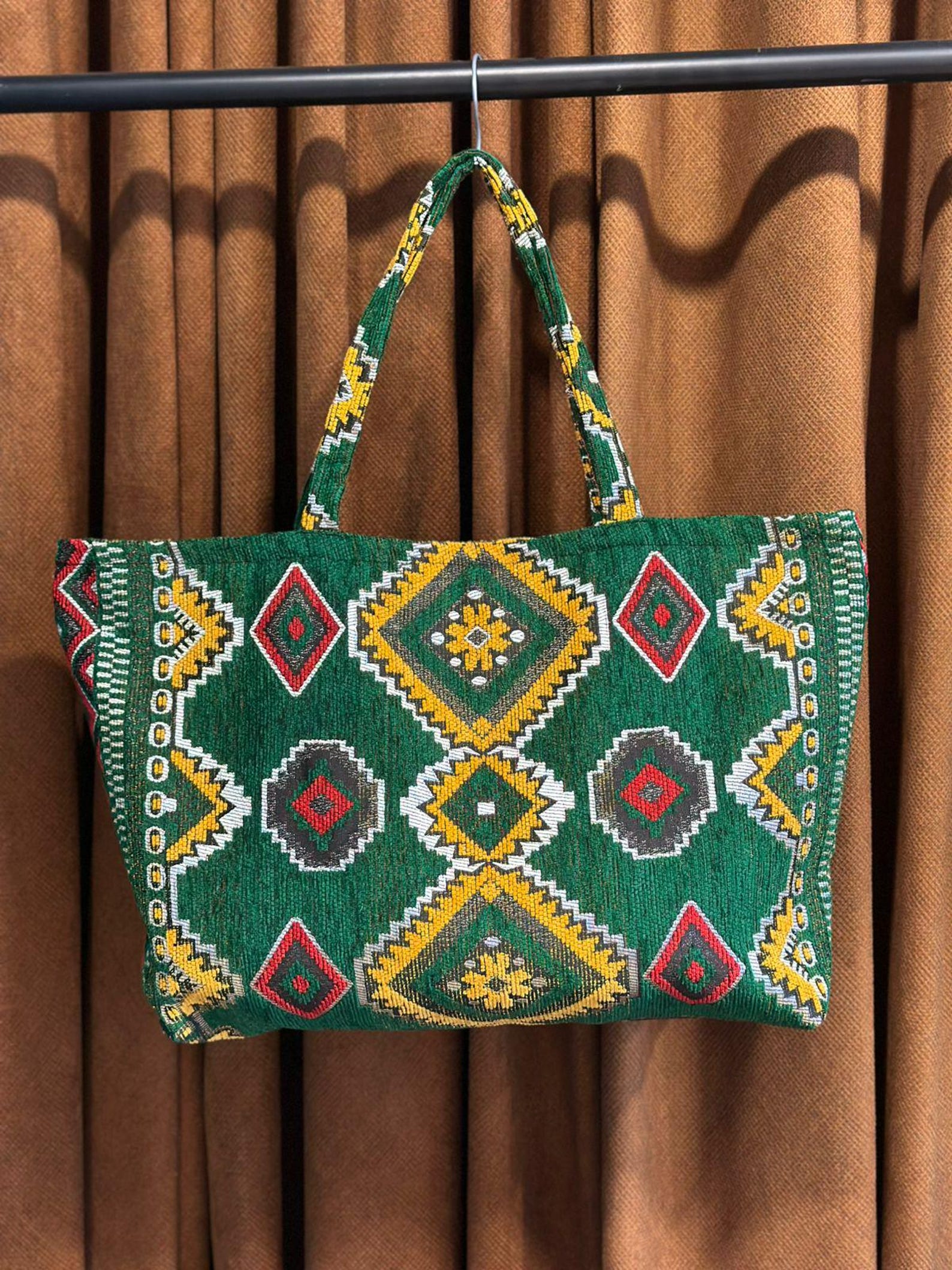 Berber Woven Tote Handmade Boho Shoulder Ethnic Bag