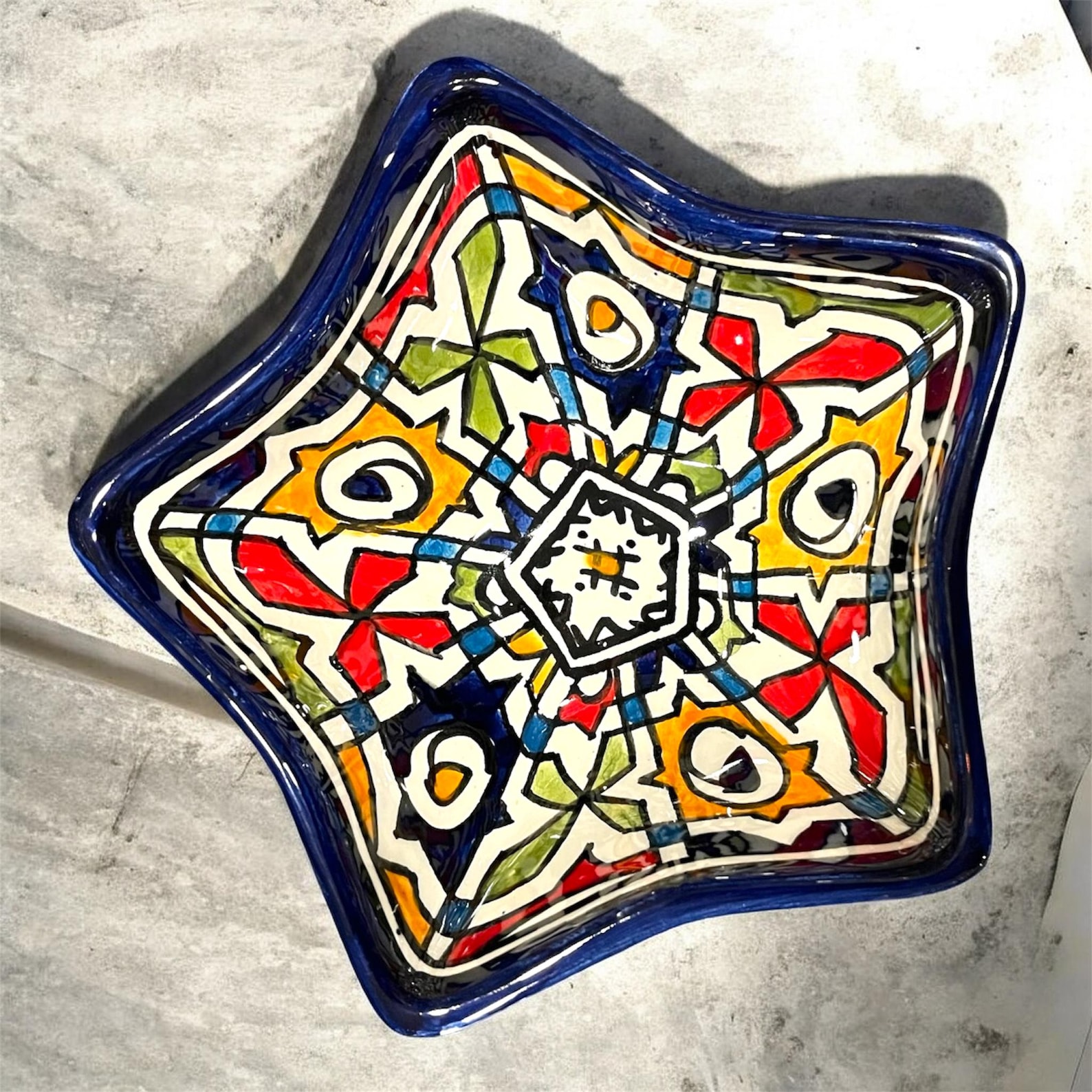Berber Set Handmade Star Ceramic Bowls Serving Bowl