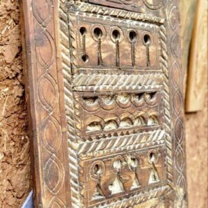 Berber Antique Hand Carved Wooden Panel Wall Art Decor