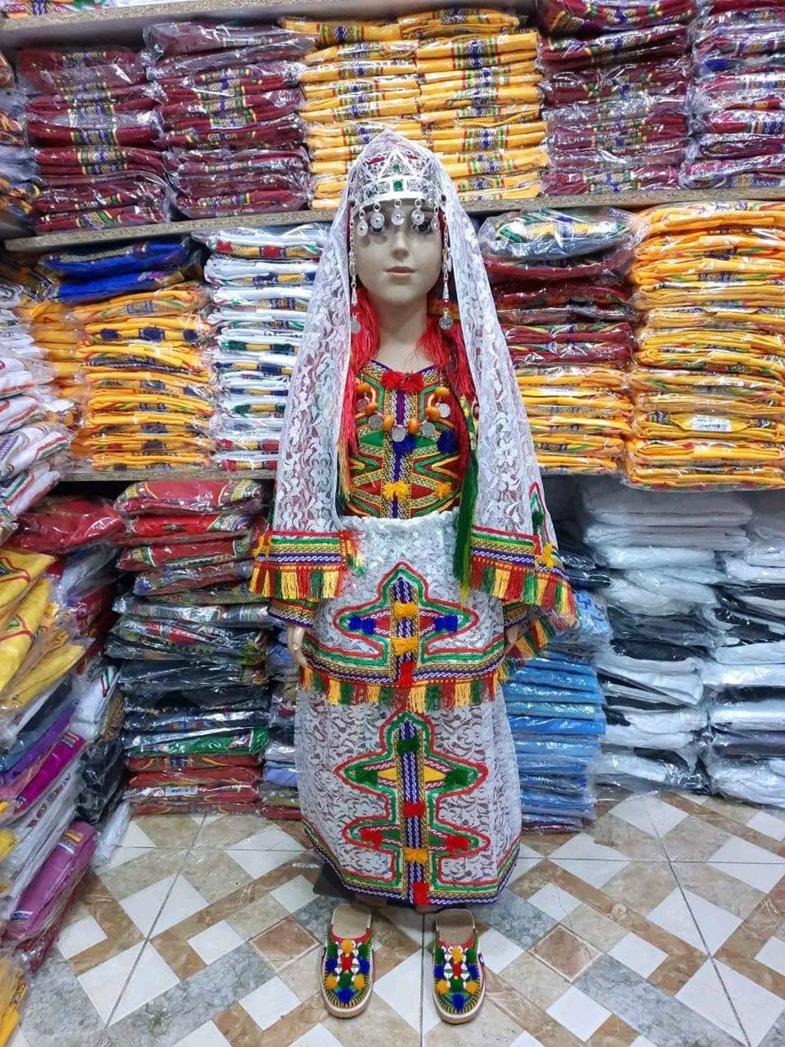 Berber Girl Outfit Traditional Dress Set Caftan Kaftan