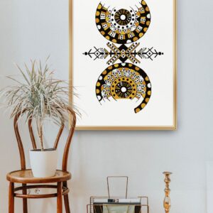 Amazigh Free Human Symbol Printable Line Art Wall Art