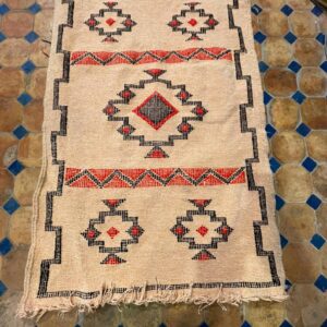 Berber Cream Handmade Geometric 100x50 cm Small Rug