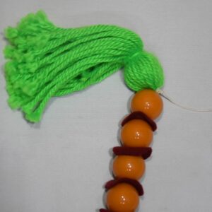 Amazigh Berber Loban Resin Amber Tassel Statement Bead Necklace