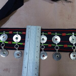 Traditional Amazigh Berber Tawnza Silver-Plated Coin Festive Tribal Headband