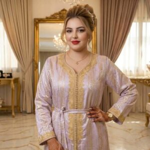 Amazigh Caftan Dress Jawhara Luxury Belt Elegant Kaftan