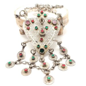 Berber Silver Coin Pendant Jewelry Leather Tribal Necklace