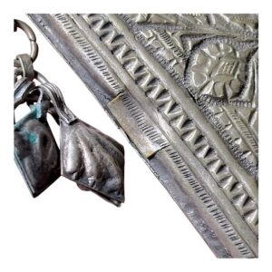 Berber Antique Hand Engraved Silver Alloy Amulet Necklace