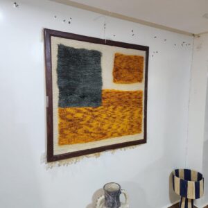 Amazigh Handmade Wool Cotton Framed Textile Wall Art