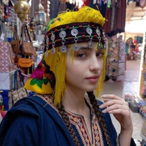 Traditional Amazigh Berber Tawnza Silver-Plated Coin Festive Tribal Headband