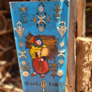Berber Hand Painted Wooden Boho Wall Art Decor
