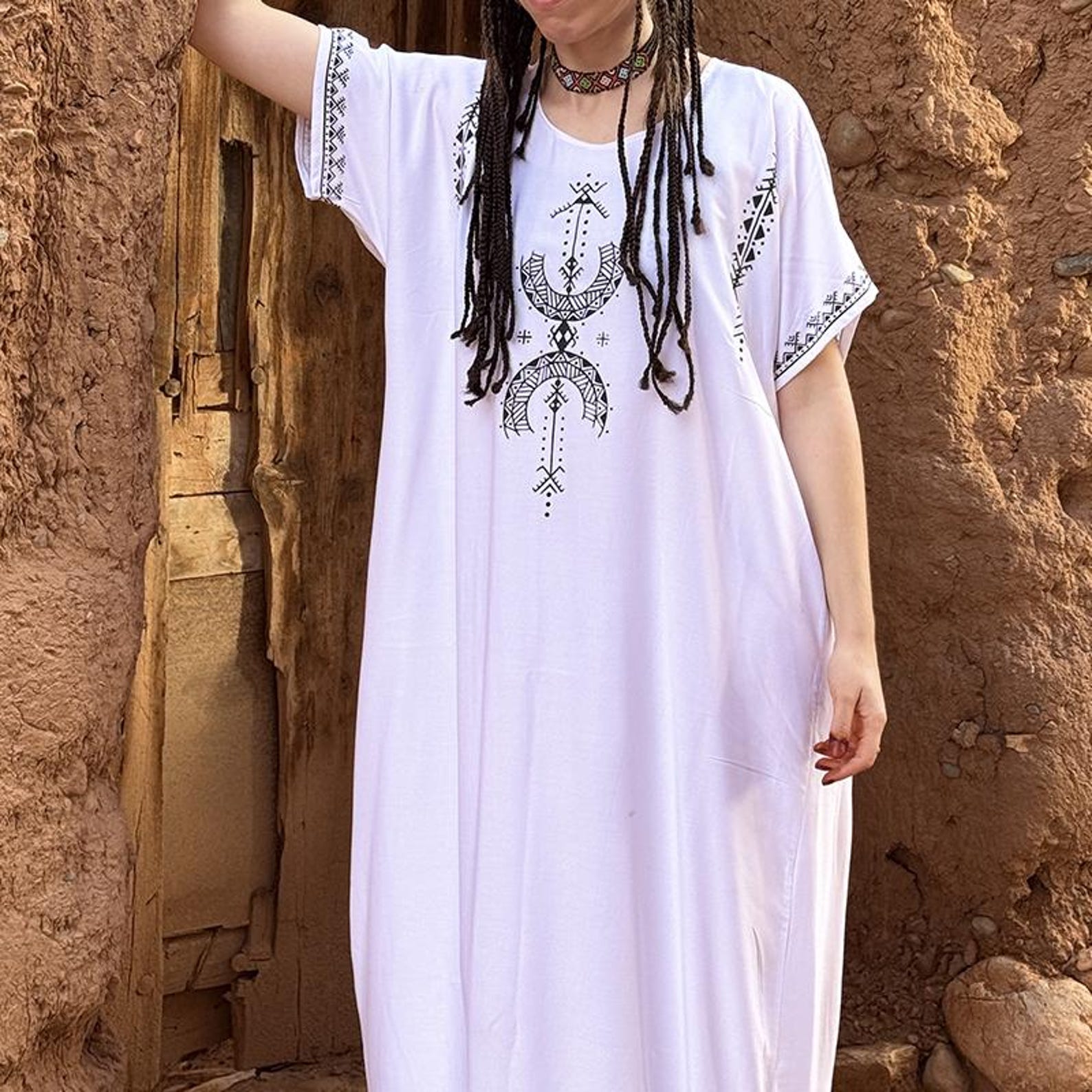 Berber Gandora Dress Symbol Handmade Boho Artisan Kaftan