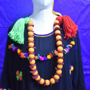Amazigh Berber Loban Resin Amber Tassel Statement Bead Necklace