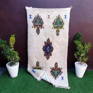 Berber Symbol Handmade Vivid Color Sheep Wool Rug