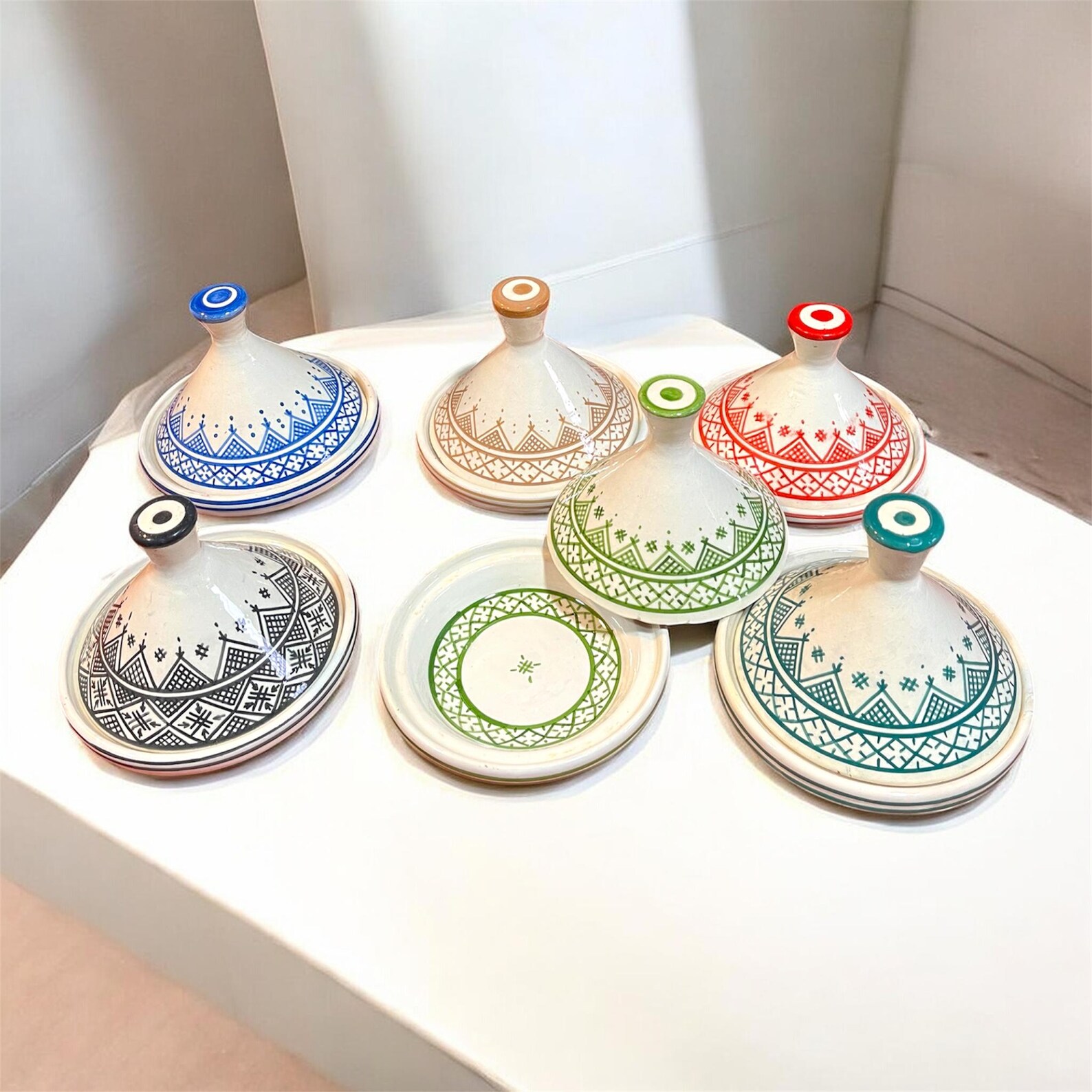 Berber Handmade Mini Traditional Ceramic Pottery Decorative Tagine