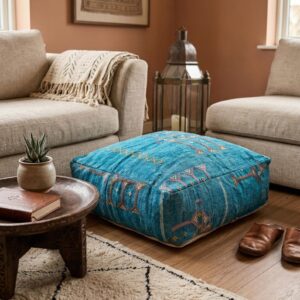 Berber Sabra Marocain Fait Main Berbère en Pouf