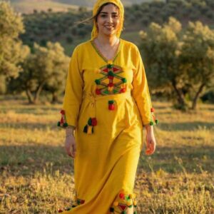 Berber Gandoura Dress Handmade Traditional Boho Chic Kaftan