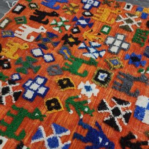 Berber Colorful Authentic Wool Area Taznakhet Boho Rug