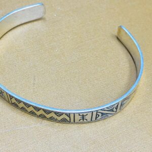 Amazigh 925 Sterling Silver Hand Engraved berbère Bracelet