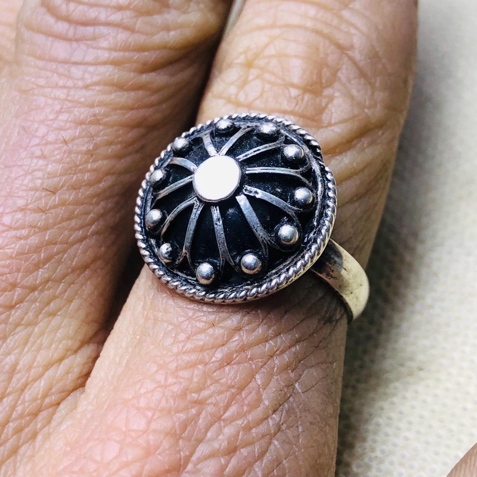 Amazigh Jewelry Traditionnels Marocains Ring Berbère Silver Handmade