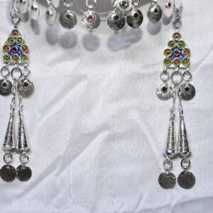 Berber Taounza Amazigh Plated Silver Enamel Tribal Crown Jewelry Headband
