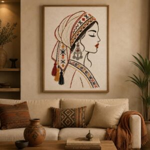 Amazigh Berber Woman Beauty Portrait Printable Digital Wall Art
