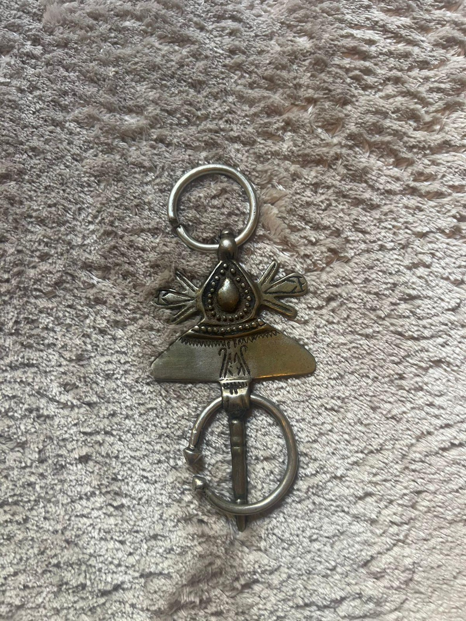 Berber Antique Silver Fibulae Tribal Khella Ring Set