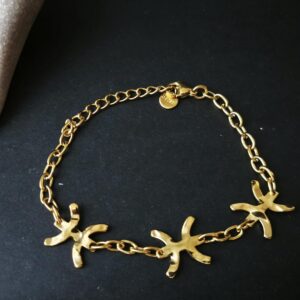 Amazigh signe YAZ Tifinagh Gold-Tone Gold Bracelet for Everyday Personal Jewelry Styling