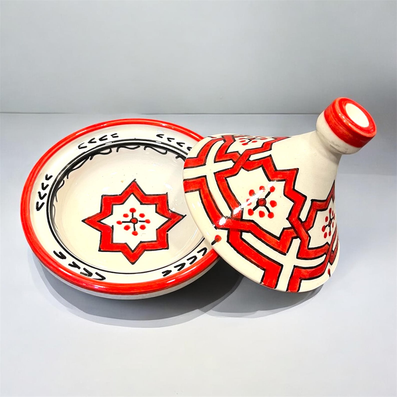 Berber Handmade Ceramic Mini Colorful Artisan Tagine 12cm