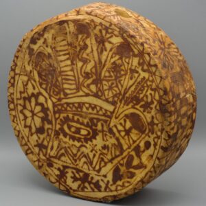 Berber Bendir Drum Hand-Painted Hamsa Hand Leather Wooden