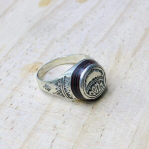 Amazigh Handmade Solid Silver Touareg Engraved Tribal Ring
