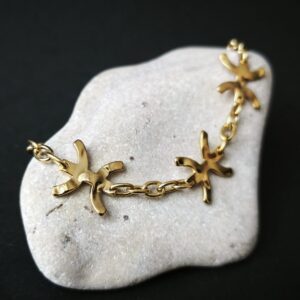 Amazigh signe YAZ Tifinagh Gold-Tone Gold Bracelet for Everyday Personal Jewelry Styling
