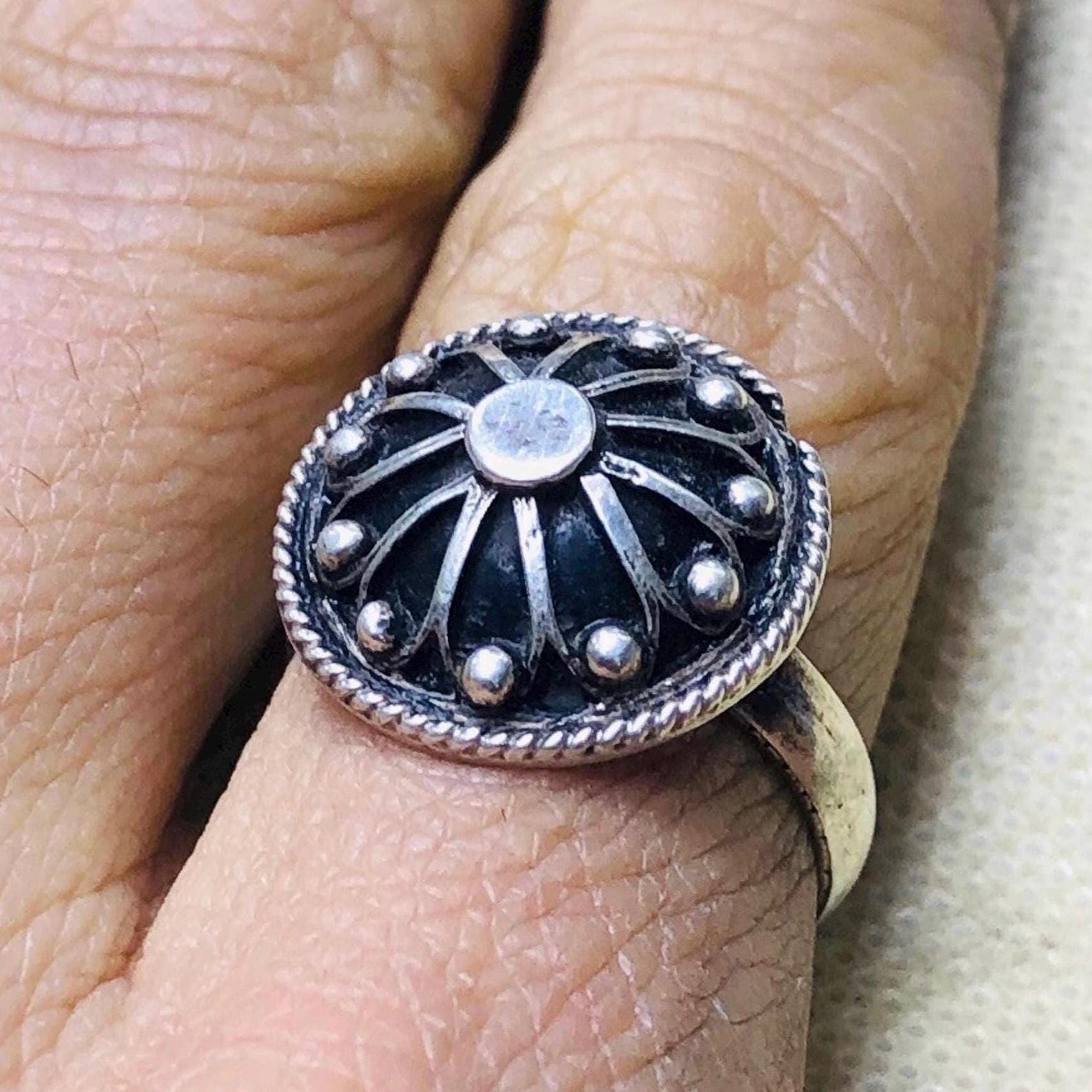 Amazigh Jewelry Traditionnels Marocains Ring Berbère Silver Handmade