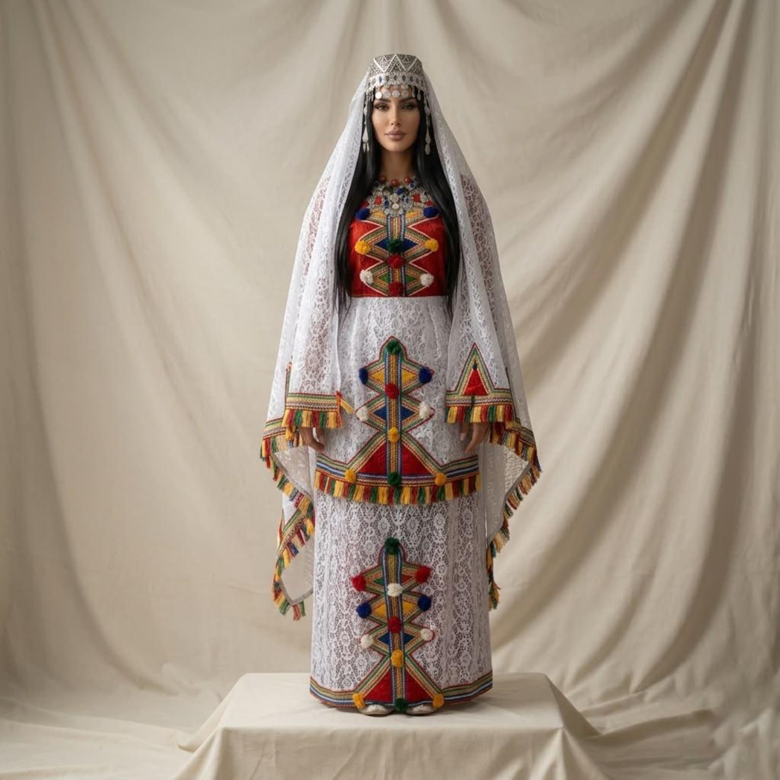 Berber Authentic Bridal Dress Set Handmade Wedding Headband