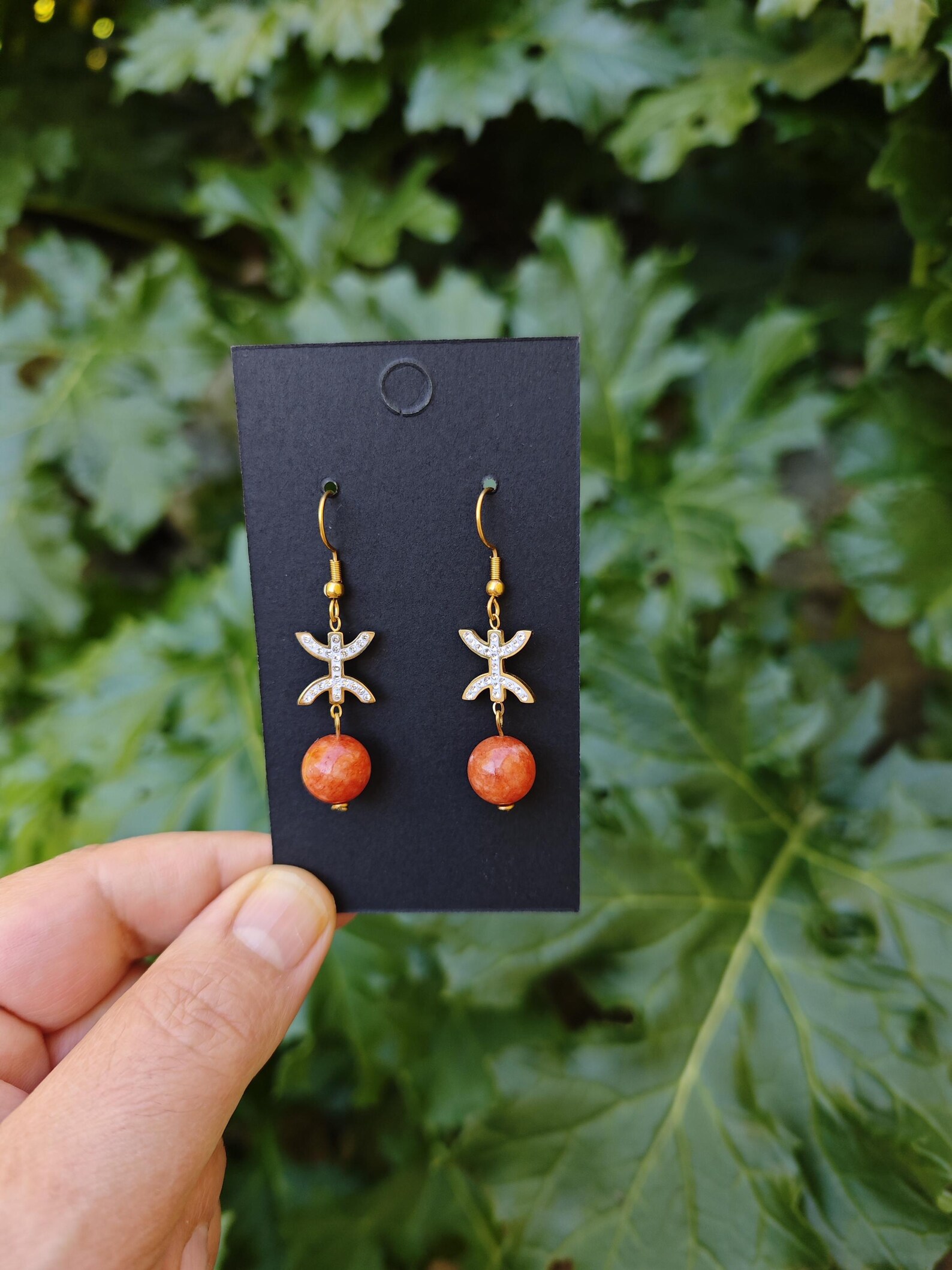 Amazigh Boucles d oreilles YAZ tifinagh acier inoxydable