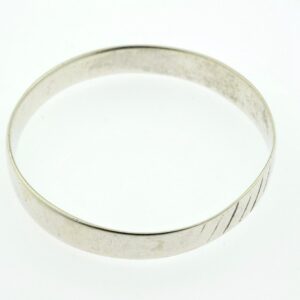 Berber Small Mid-Century Silver Bangle Bracelet from Morocco