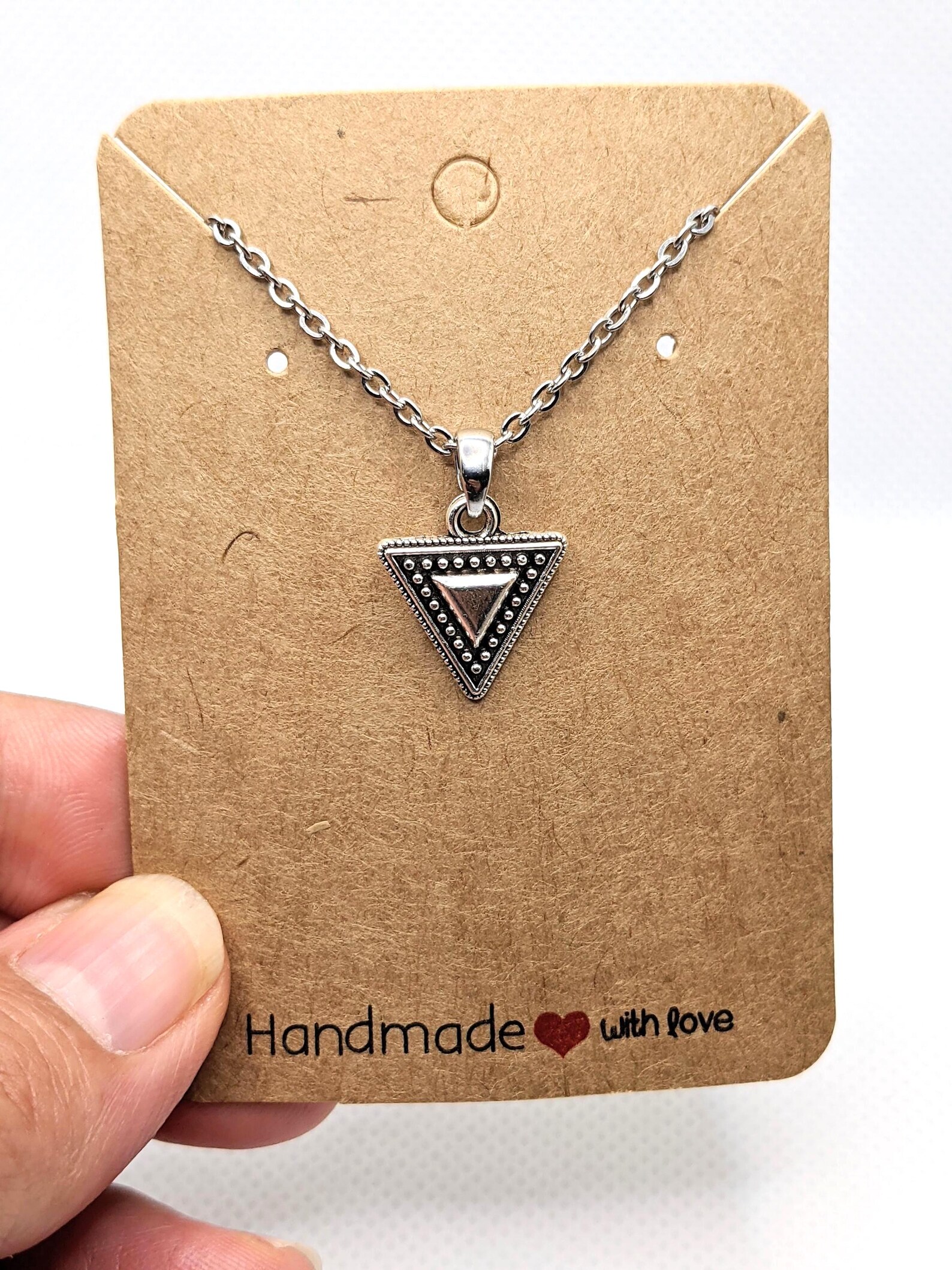 Amazigh ethnique Gold Necklace Women- berbère géométrique triangle