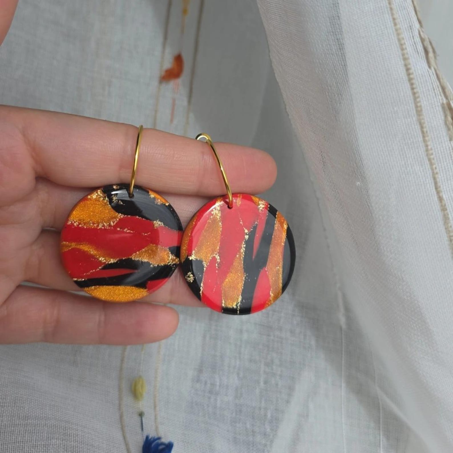 Berber TAMGHART 2 in 1 Handmade Earrings with Yaz Design