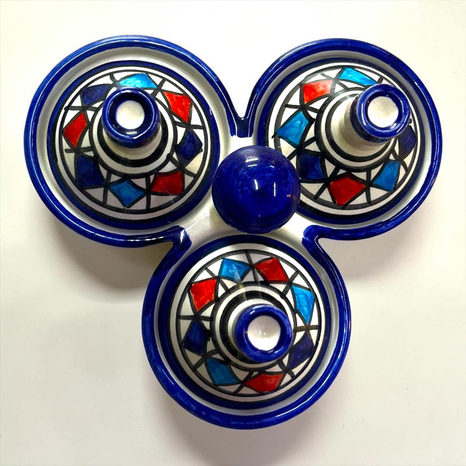 Amazigh Handmade Ceramic Spice Holder Set of 3 Tagine