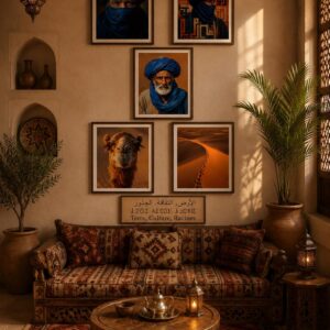 Amazigh Berber Culture Sahara Desert Print Set of 6 Wall Art