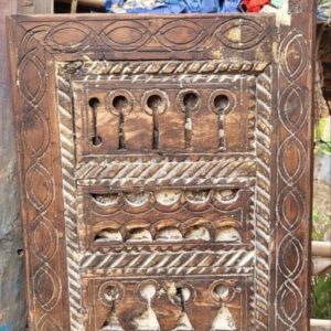 Berber Antique Hand Carved Wooden Panel Wall Art Decor