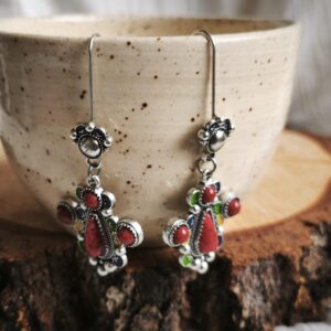 Traditional Kabyle Amazigh Berbères Handmade Colorful Dangle Earrings