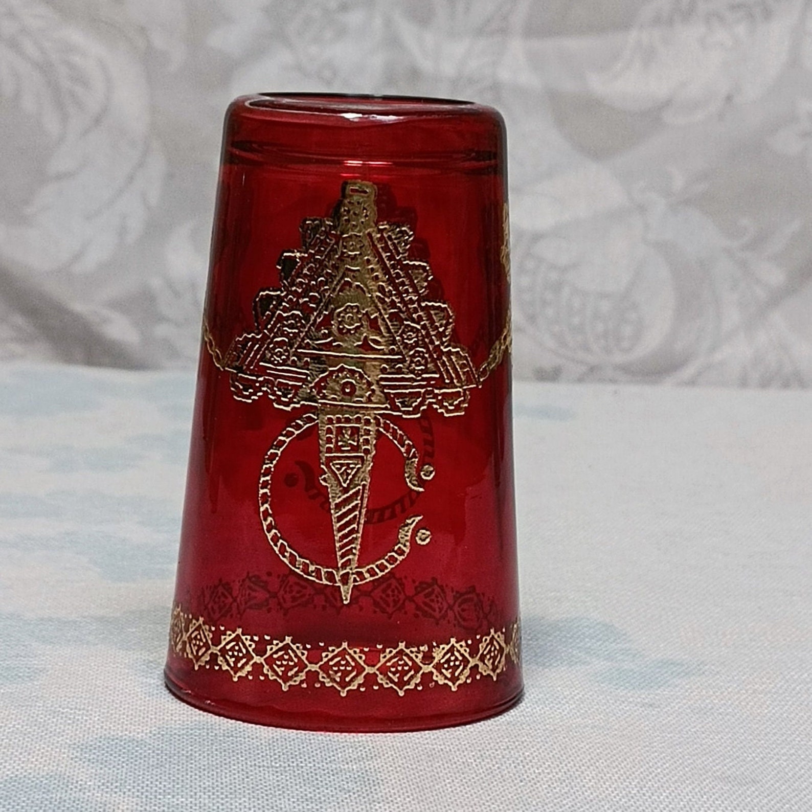 Amazigh verres à thé Six marocains colorés Handmade