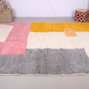 Custom Amazigh Berber Natural Wool Living Room Rug