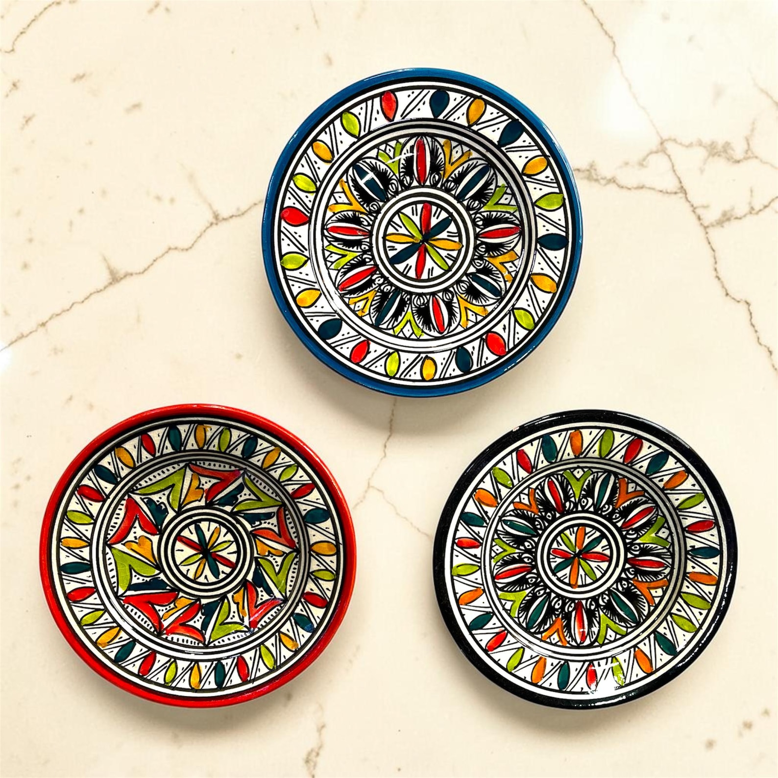 Berber Handmade Ceramic Traditional Design Decorative Wall Plate