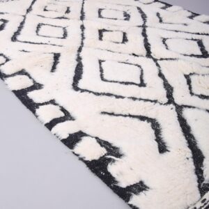 Custom Amazigh Berber Wool Neutral Living Room Geometric Handmade Rug