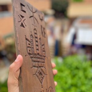 Berber Hand Carved Wooden Symbol Decor Wall Art