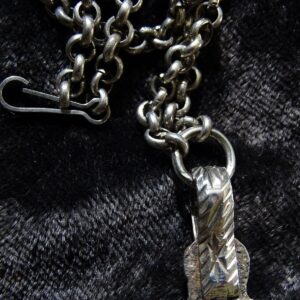 Berber Rare Antique Fine Silver Chain Pendant Necklace