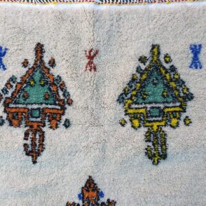 Berber Symbol Handmade Vivid Color Sheep Wool Rug