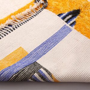 Berber Custom Design Wool Geometric Living Room Rug